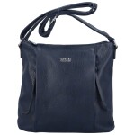 Trendová dámká koženková crossbody Larika, tmavě modrá