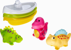 Lodičky 3ks + dinosaurus 3ks do vody stříkací plast mix druhů v sáčku 17x24cm 0m+ - Haribo