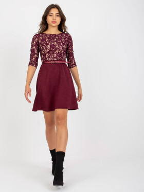Dámské šaty LK SK 506582 vínové - Lakerta 42/XL