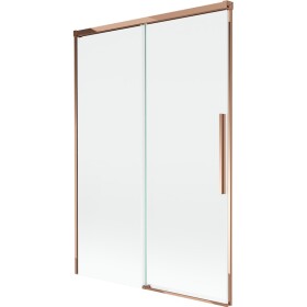 MEXEN/S - Rox vanová zástěna 2-křídlová posuvná 120 x 150, transparent, růžové zlato 8C9-120-001-60-00