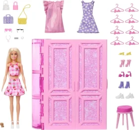 MATTEL Barbie Šatník snů Garderoba 3.0 s panenkou HXD58
