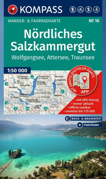 Severní Salzkammergut 1:50 000 / turistická mapa KOMPASS 18