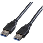 Roline USB kabel USB 3.2 Gen1 (USB 3.0 / USB 3.1 Gen1) USB-A zástrčka, USB-A zástrčka 1.80 m černá stíněný 11.02.8970