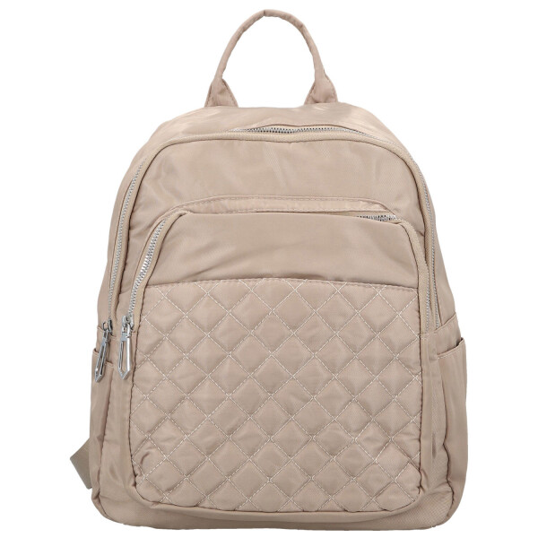 Stylový dámský textilní batoh Dinara, světle béžový