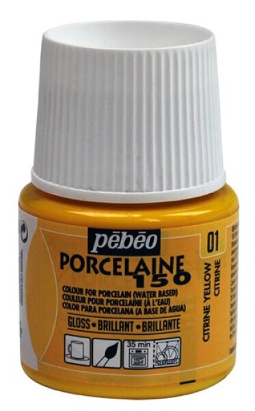 Pébéo Barva na porcelán a sklo Porcelaine 150 45 ml - žlutá světlá 01