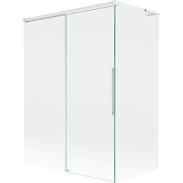 MEXEN/S - Rox L vanová zástěna 2-křídlová posuvná 120 + 70 x 150, transparent, bílá 8C9L-120-070-20-00