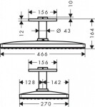 HANSGROHE - Rainmaker Select Hlavová sprcha 460, sprchové rameno 10 cm, černá/chrom 24002600