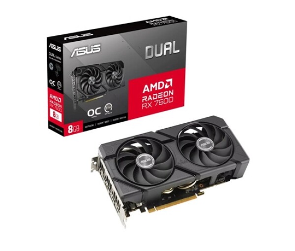 ASUS VGA AMD Radeon RX 7600 DUAL 8GB EVO OC, 8GB GDDR6, 3xDP, 1xHDMI EDF_1887672