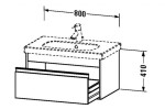 DURAVIT - Ketho Umyvadlová skříňka 41x80x46 cm, 1 zásuvka, lesklá bílá KT666702222