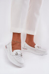 Děrované baleríny z přírodní kůže Vinceza 95331 bílé 37