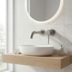 REA - Podomítková vanová baterie Lungo Stripe Brush nikl REA-B8054