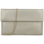Módní dámská koženková plesová kabelka Trifa, zlatá
