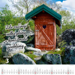 Nástěnný kalendář 2026 Helma - Kadibudky, 30 x 30 cm