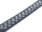 Lesk obojek pro psa s kamínky | 22 - 38 cm Barva: Červená, Obvod krku: 32 - 38 cm