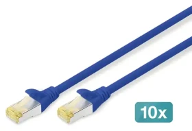 Digitus Cat6a S/FTP 2m modrá / Patch kabel / 10 ks / AWG26 / RJ-45 (DK-1644-A-020-B-10)