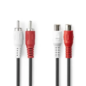 Nedis Stereo Audio kabel 2x RCA (M) - 2x RCA (F) 5.00 m černá (CAGB24205BK50)