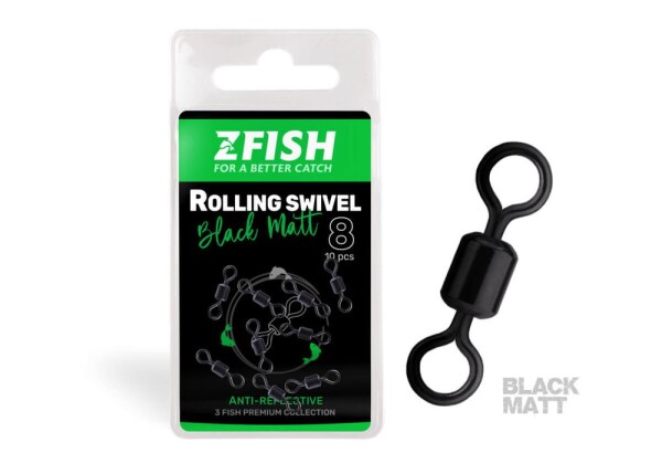 Zfish Obratlík Rolling Swivel Black Matt