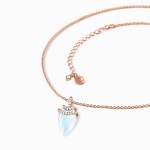Royal Fashion náhrdelník 14k zlato Vermeil GU-DR23099N-ROSEGOLD-MOONSTONE-TOPAZ