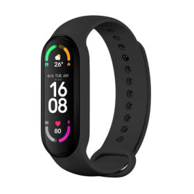 FIXED Silicone Strap Silikonový řemínek pro Xiaomi Band 7 Mi Band 6 Mi Band 5 černá (FIXSSTB-989-BK)