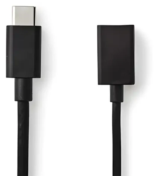 Nedis CCGB61710BK02 černá / Adaptér / USB-C(M) - USB-A(F) / USB 3.2 Gen 1 / 0,15 m (CCGB61710BK02)