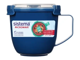 Sistema Microwave Large Soup Mug Hrnek na polévku a dušené pokrmy 900 ml modrá (8592001423503)