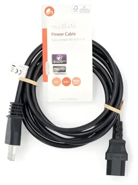 Nedis Napájecí kabel IEC-320-C13 Itálie zástrčka černá / Napájecí kabel / Přímý konektor / 2 m (CEGL11300BK20)