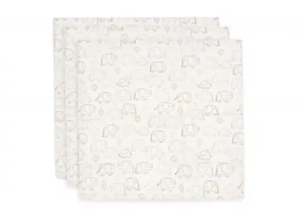 Jollein Pleny 3 ks 70x70 cm Elephant Tales (535-851-68110)