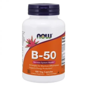 Vitamín B-50 - NOW Foods (100 kaps.) (35500-1-100caps)