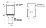 KERASAN - WALDORF WC kombi mísa 40x68cm, spodní/zadní odpad, bílá 411701