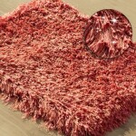 DumDekorace Krásný huňatý koupelnový koberec Coral Šířka: 50 cm | Délka: 70 cm