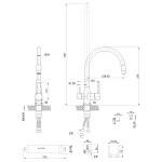 INVENA - Dřezová baterie s filtrem MAGIC černá BZ-08-F04-V