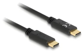 DeLock USB-C na USB-C černá / Kabel / 15 cm / PD 5 A / E-Marker (85356)