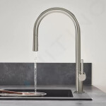 HANSGROHE - M54 Dřezová baterie Talis s výsuvnou sprškou, vzhled nerezu 72800800