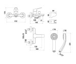 JIKA - Cubix Vanová baterie, s příslušenstvím, chrom H3212I70041311
