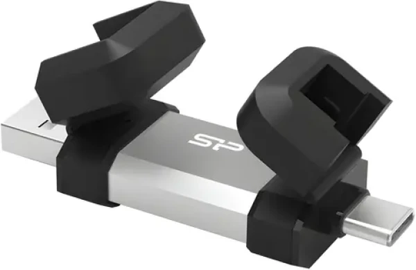Silicon Power Mobile C51 128GB stříbrná / Flash disk / USB-A / USB-C 3.2 (SP128GBUC3C51V1S)