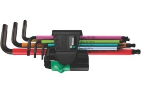 WERA 950/7 Hex-Plus Multicolour Magnet 1 sada zástrčných klíčů / metrická / BlackLaser / 7 dílný (05022534001)