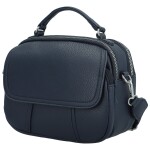 Trendy dámská koženková crossbody kabelka Badamia, tmavě modrá