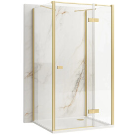 REA/S - Sprchový kout Atlas 80x100 Brush Gold vpravo KPL-K4973