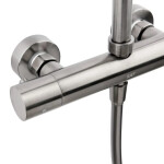 Sprchový systém SAT Aurum s termostatickou baterií broušený gun metal SATSSTKAURBGM SATSSTKAURBGM