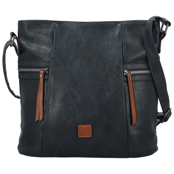 Trendy dámská koženková crossbody kabelka Nanya, tmavě modrá