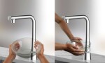 GROHE - Essence SmartControl Dřezová baterie s výsuvnou koncovkou, SmartControl, kartáčovaný Cool Sunrise 31615GN0