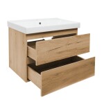 Koupelnová skříňka 2 zásuvková s umyvadlem SAT B-Way 79x50x45 cm dub mat BWAY280OAKU1BI BWAY280OAKU1BI