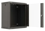 Lanberg Nástěnný rozvaděč 12U černá / Nástěnný rozvaděč / 19" / 12U / 540×350 mm / Prosklené dveře (WF03-5312-10B)