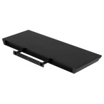 Polička nástěnná 60 cm, MDF, barva černá, baleno v ochranné fólii