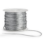 Dekorativní provázek šířka 1.8mm, délka 50m, stříbrný