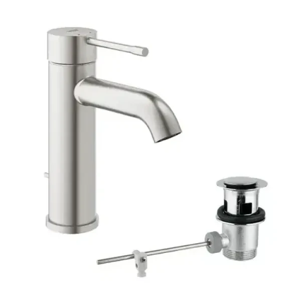Grohe - Páková umyvadlová baterie s výpustí, supersteel (23589DC1)