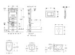 GEBERIT - Duofix Set předstěnové instalace, klozetu Oudee a sedátka softclose, tlačítko Delta30, alpská bílá SANI11CA3132B