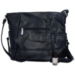 Trendy dámská koženková crossbody kabelka, Lisana, tmavě modrá