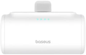 Baseus Compact 5000mAh 20W bílá / Powerbanka / 1x USB-C (M) + 1x USB-C (F) (P10068306213-00)