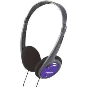 Panasonic RP-HT010 sluchátka On Ear kabelová černá, modrá lehký třmen